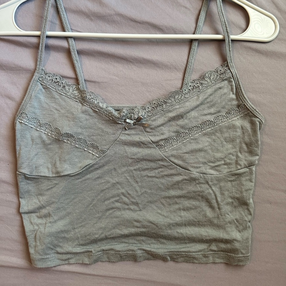 Cute Green crop top with Lace detailing